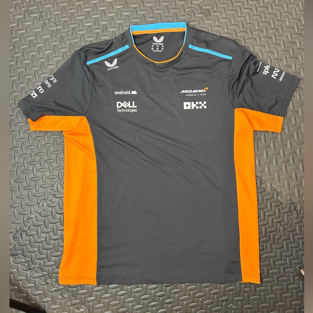 McLaren F1 Formula One Black and Orange Men's Shirt